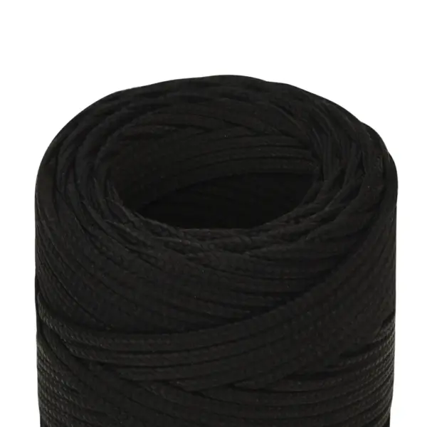 Punutud töököis, must polüester, 2 mm, 25 m – 4