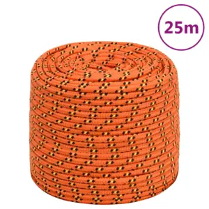 Punutud polüpropüleenist paadiköis, oranž, 10 mm, 25 m