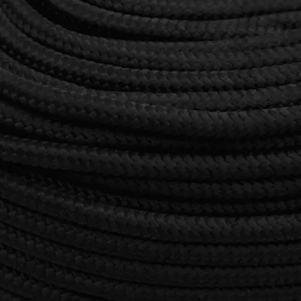 Punutud polüestrist töököis, must, 6 mm, 500 m – 4