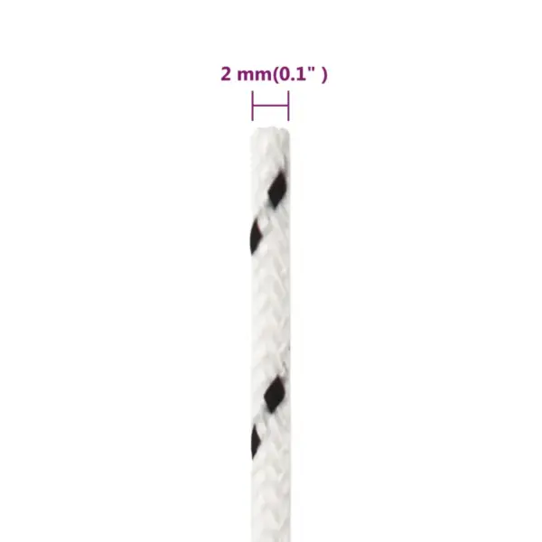 Punutud polüesterpaadiköis, valge, 2 mm x 250 m – 5