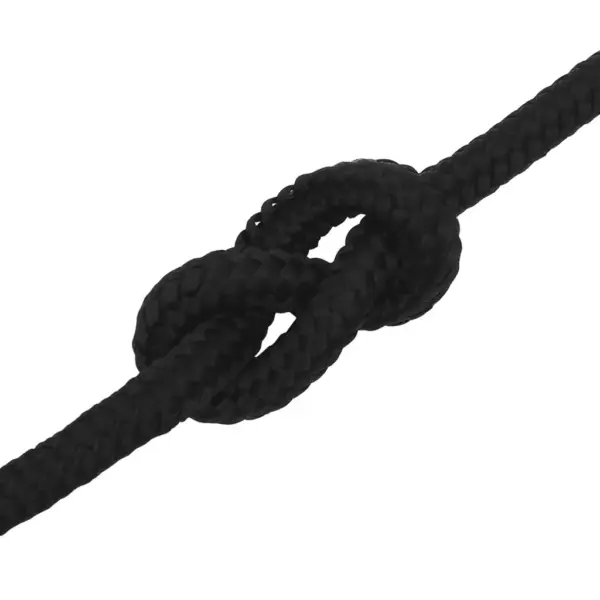 Punutud töököis, must polüester, 12 mm, 100 m rull – 5