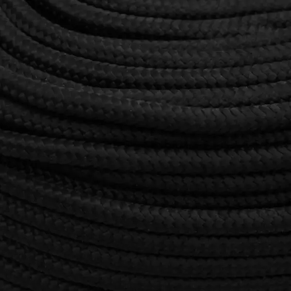 Punutud töököis, must polüester, 8 mm, 25 m – 4