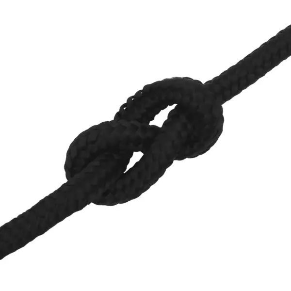 Punutud töököis, must polüester, 12 mm, 25 m - 5