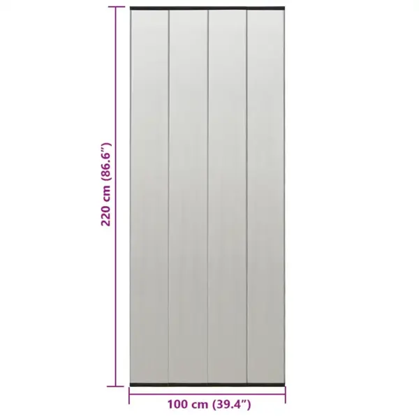 Isesulguv putukakardin uksele, must polüester, 100 x 220 cm – 8