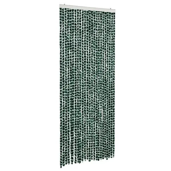 Putukakardin uksele, roheline-valge šenill, 100 x 200 cm – 2