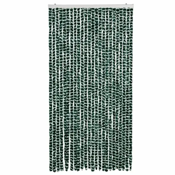 Putukakardin uksele, roheline-valge šenill, 100 x 200 cm – 3