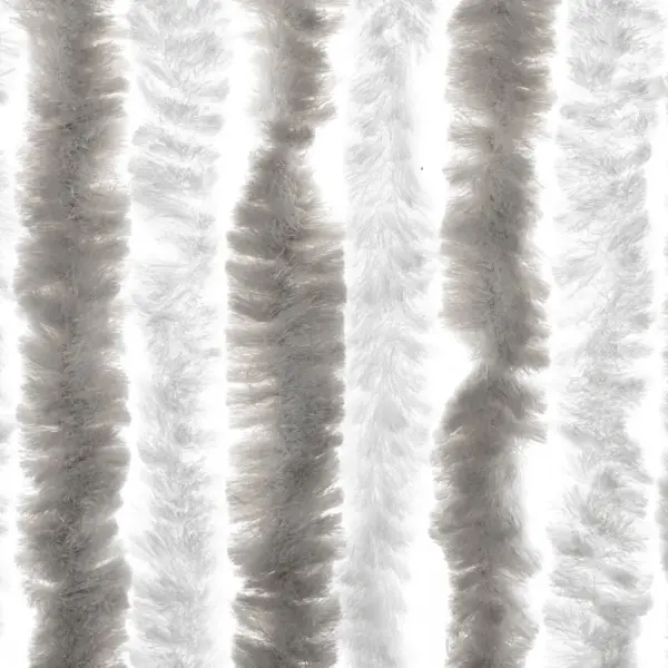 Šenillist putukakardin uksele, helehall ja valge, 90 x 220 cm – 6