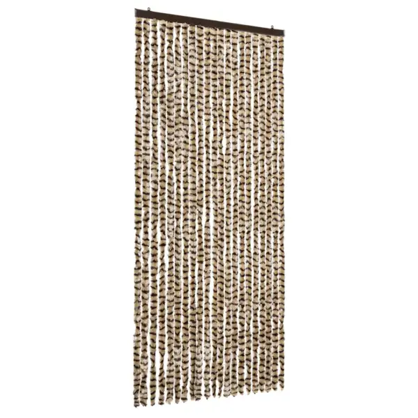 Polüpropüleenšenillist putukakardin uksele, beež ja pruun, 90 x 220 cm – 2