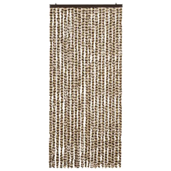 Polüpropüleenšenillist putukakardin uksele, beež ja pruun, 90 x 220 cm – 3