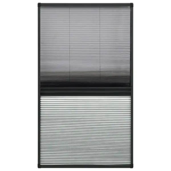 Plisseeritud putukavõrk ja päikesevari katuseaknale, alumiiniumraam, antratsiithall, 80 x 160 cm – 2