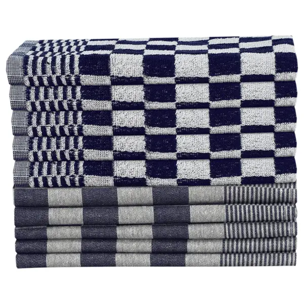 20-osaline puuvillaste köögi- ja külalisterätikute komplekt, sinine ja valge – 3