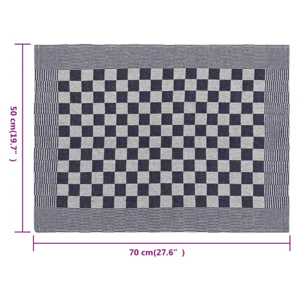 Puuvillased köögirätikud, 50 tk, sinine-valge, 50 x 70 cm – 8