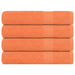 Suured puuvillased rätikud FROGN, 4 tk, oranž, 100 x 200 cm, 360 g/m²