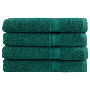 Suured puuvillased rätikud SOLUND, 4 tk, roheline, 100 x 200 cm, 600 gsm