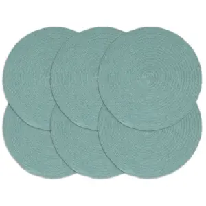 Ümmargused puuvillased lauamatid, roheline, 38 cm, 6 tk