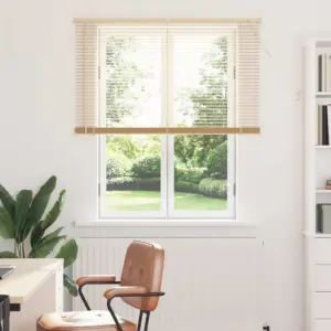 PVC veneetsia ruloo, reguleeritav, helepruun mustriga, 150 x 120 cm