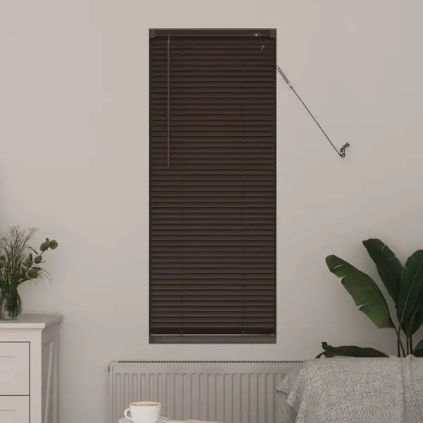 Reguleeritav PVC Veneetsia ruloo, tumepruun mustriga, 150 x 50 cm – 3