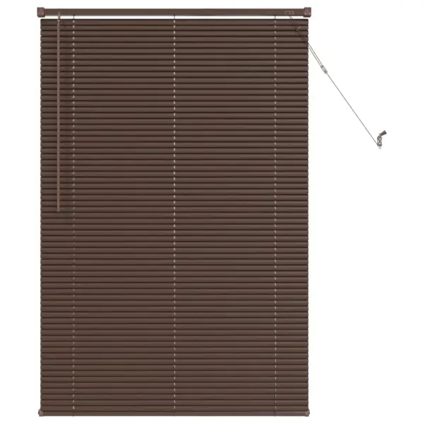 Reguleeritav PVC Veneetsia ruloo, tumepruun mustriga, 150 x 70 cm – 2