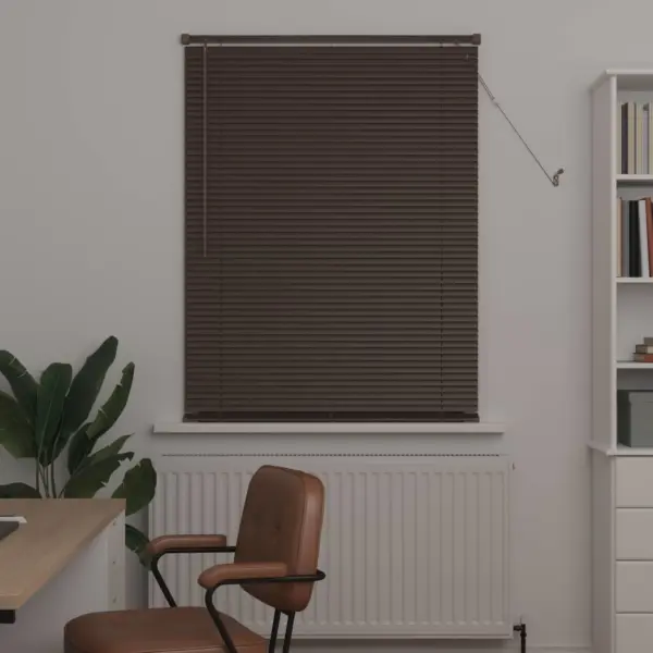 Reguleeritav PVC Veneetsia ruloo, tumepruun mustriga, 150 x 70 cm – 3