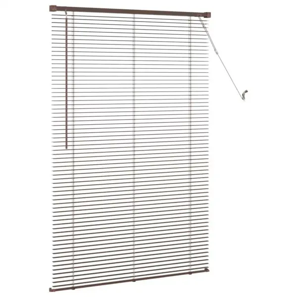 Reguleeritav PVC Veneetsia ruloo, tumepruun mustriga, 150 x 80 cm – 5
