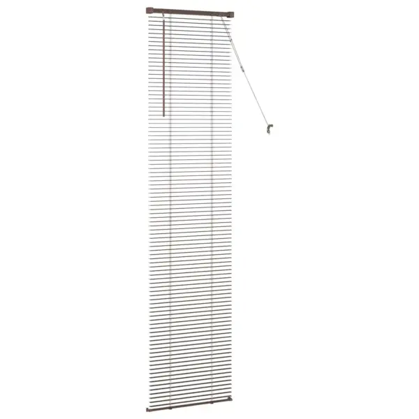 Reguleeritav PVC Veneetsia ruloo, tumepruun mustriga, 213 x 50 cm - 5