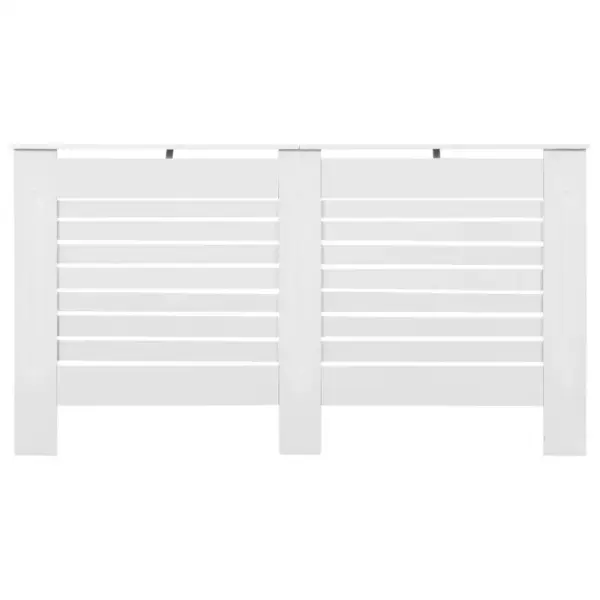 Radiaatorikatted horisontaalsete liistudega, 2 tk, valge MDF, 152 x 19 x 81,5 cm – 5