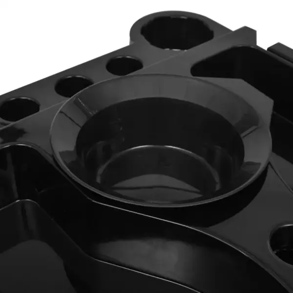 Ratastega ilusalongi riiul 5 sahtliga, must polüpropüleen, 49 x 32 x 82,5 cm – 5