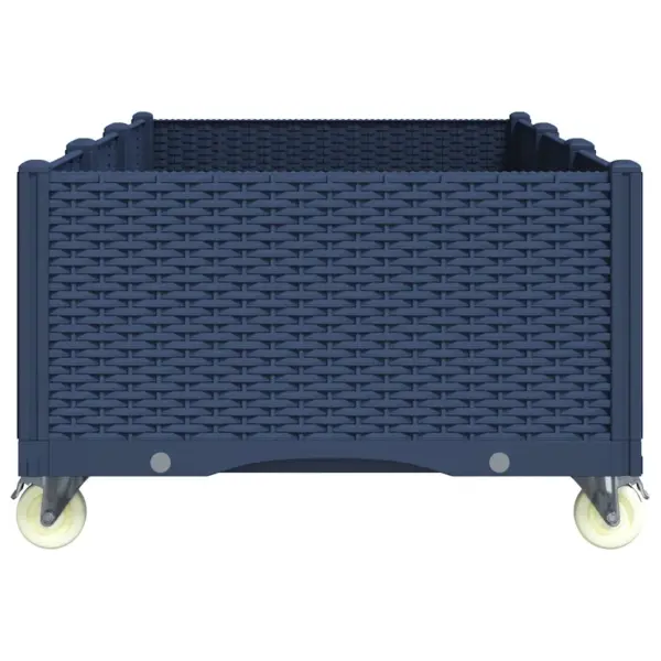 Ratastega aia taimekast võrega, sinakashall, 150 x 80 x 54 cm, PP – 4