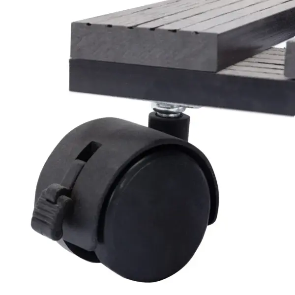 Hall WPC ratastel taimealus piduritega, 2 tk, 30 x 30 x 7,5 cm – 5