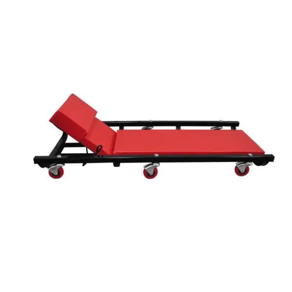 Reguleeritav polsterdatud tööalus auto all töötamiseks, 6 rattaga, 150 kg, 100 x 44 cm – 2