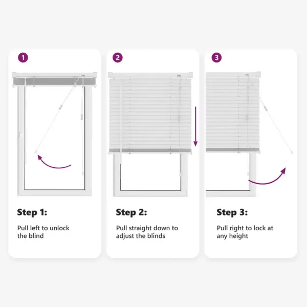 Reguleeritav valge PVC Veneetsia ruloo, 150 x 120 cm – 12