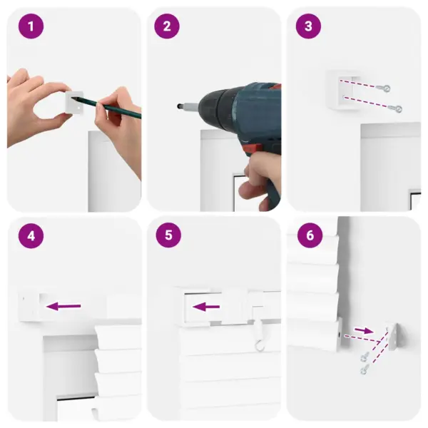 Reguleeritav valge PVC Veneetsia ruloo 150 x 80 cm – 13