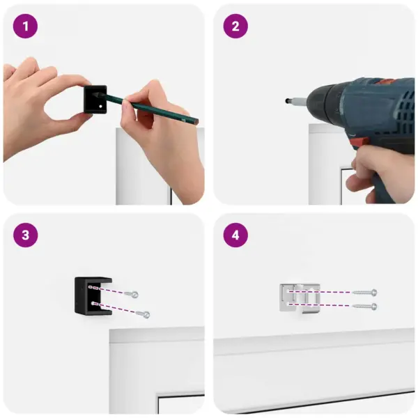 Reguleeritav Veneetsia ruloo, must PVC, 213 x 160 cm – 13