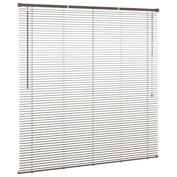 Veneetsia ruloo, reguleeritav tumepruun mustriga PVC, 150 x 150 cm – 5