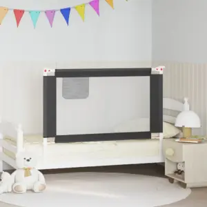 Reguleeritav voodipiire väikelapse voodile, tumehall, 120 cm, kõrgus 70–95 cm