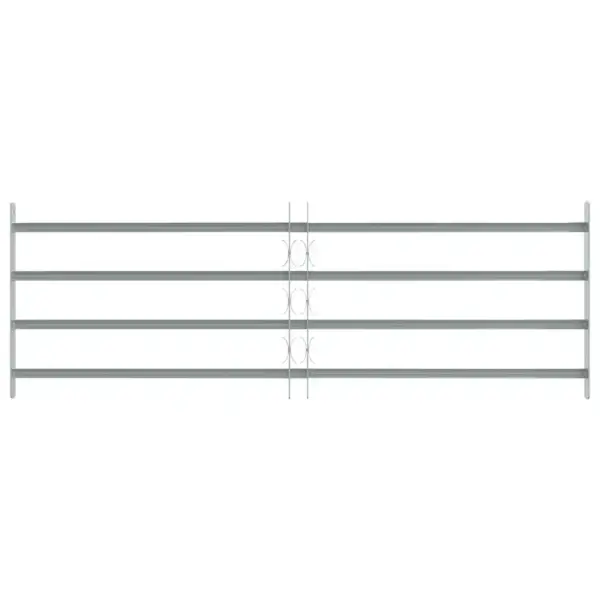 Reguleeritavad akna turvatrellid tsingitud terasest, 4 põiktrelliga, 60 x 100–150 cm – 2