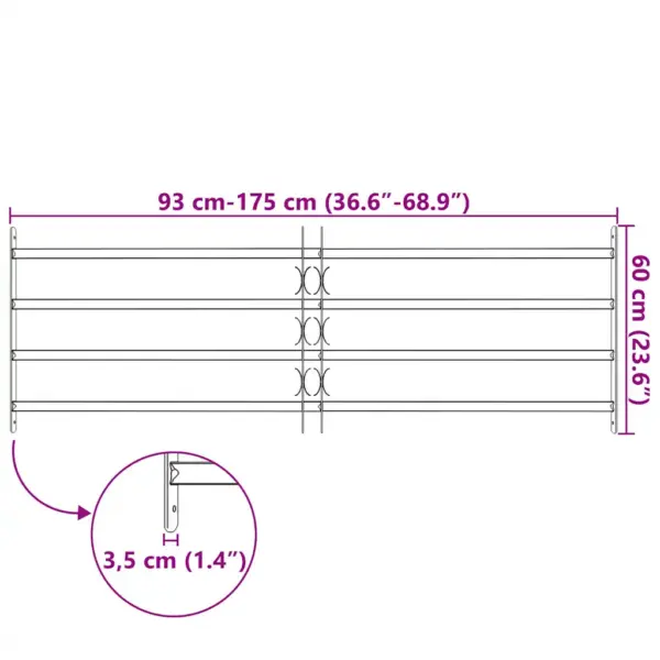 Reguleeritavad akna turvatrellid tsingitud terasest, 4 põiktrelliga, 60 x 100–150 cm – 7