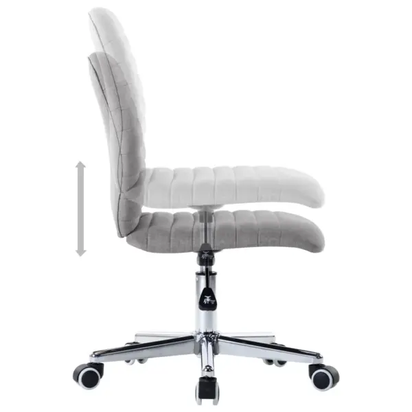 Reguleeritavad söögitoolid ratastega, helehall kangas, 2 tk – 6