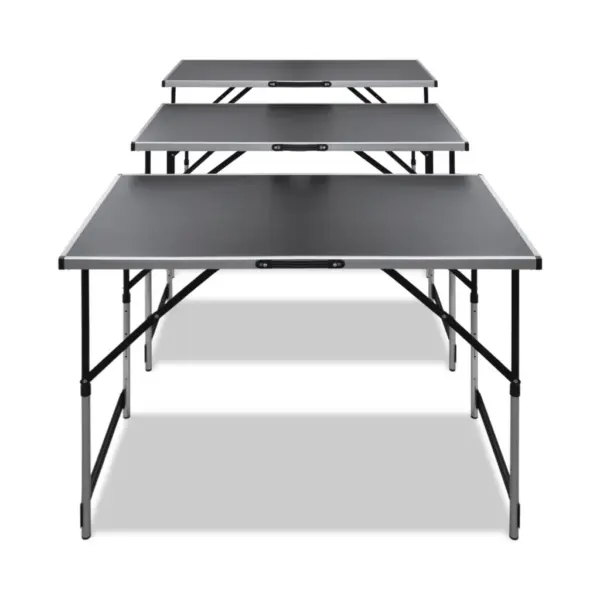 Reguleeritavad tapeetimislauad, 3 tk, must, 100 x 60 cm – 2