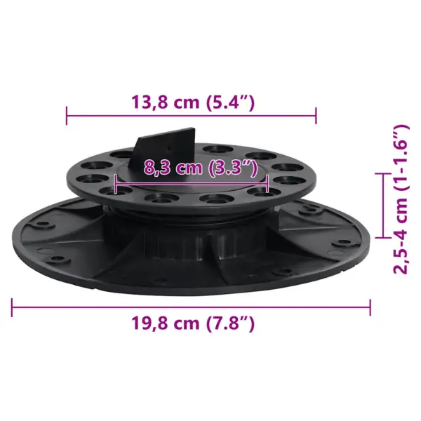 Reguleeritavad tugijalad põrandaplaatidele, 10 tk, must, 25–40 mm – 9