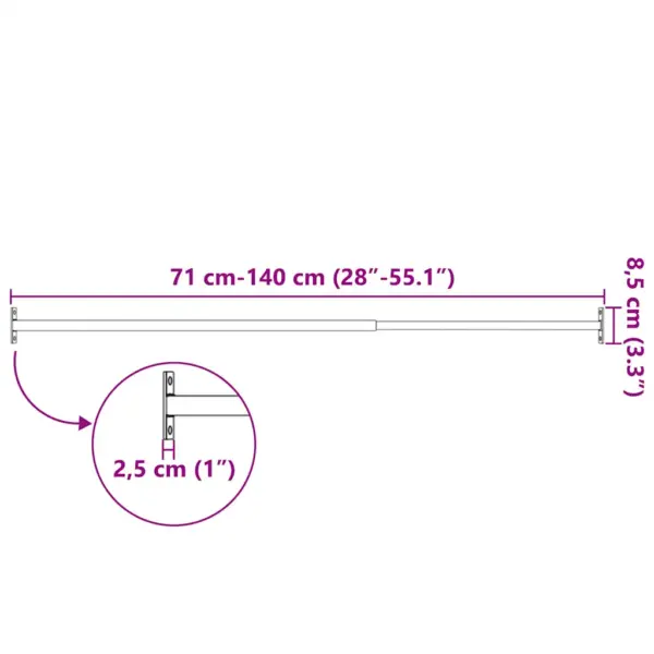 Reguleeritavad turvaaknatrellid akendele, 3 tk, hõbedane tsingitud teras, 710–1200 mm – 9
