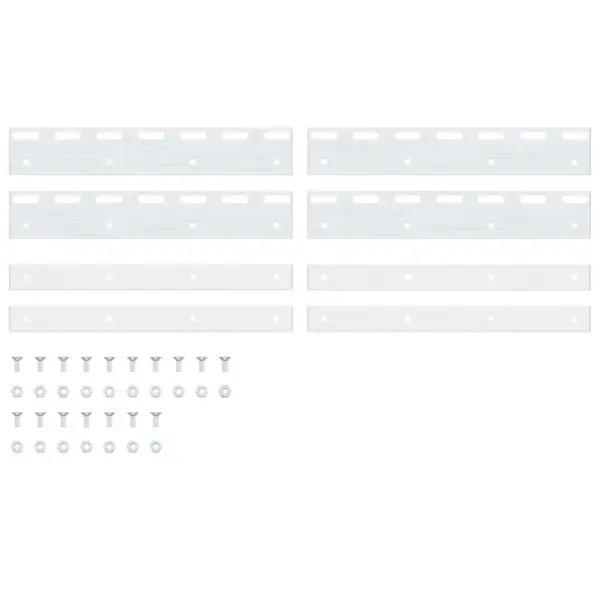 Ribakardinate ühendusplaadid roostevabast terasest, 4 tk, hõbedane, 28 x 4 cm – 2