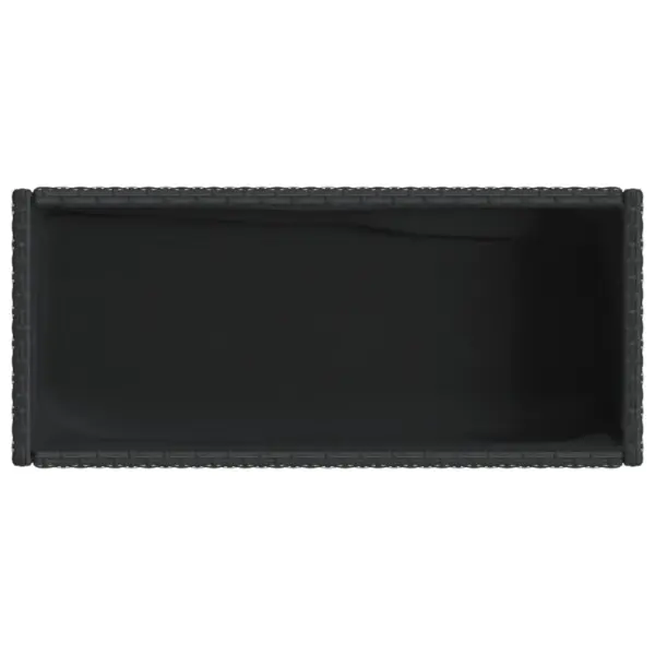 Riiuliga kõrgendatud aia taimekast, must polürotang ja teras, 90 x 40 x 75 cm – 8