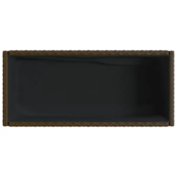 Riiuliga kõrgendatud aia taimekast, pruun polürotang, 90 x 40 x 75 cm – 8