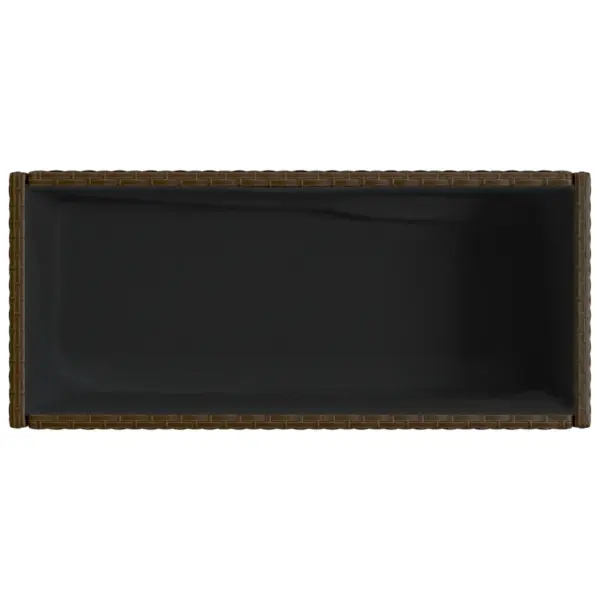 Riiuliga aia taimekast, pruun polürotang, 70 x 28 x 70 cm – 8