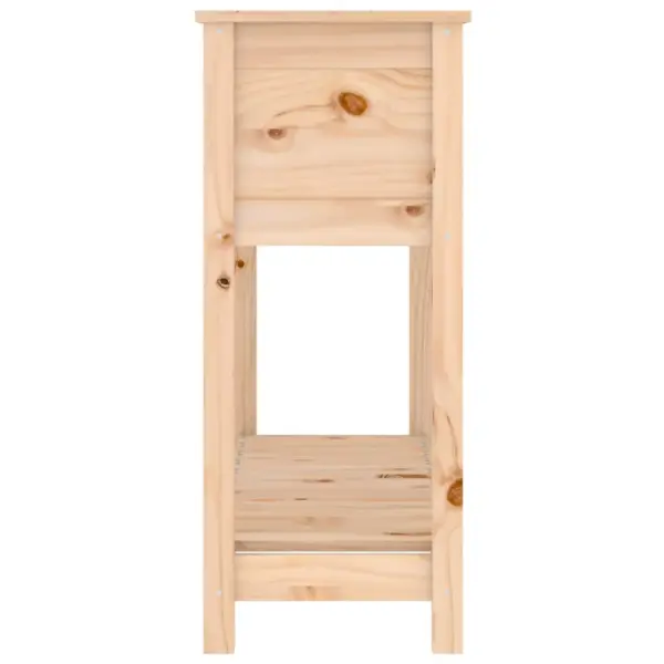 Riiuliga kõrgendatud taimekast, töötlemata männipuit, 111,5 x 34,5 x 81 cm – 6