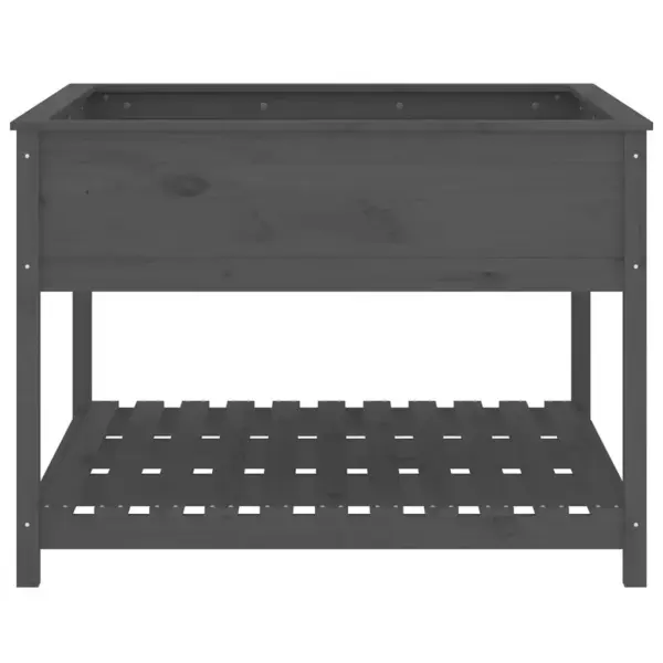 Hall männipuidust riiuliga taimekast, 111,5 x 111,5 x 81 cm – 5