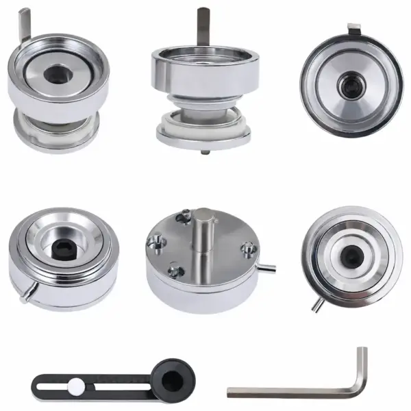 Rinnamärgimasin pööratava alusega, 44 mm stants, 500 tk rinnamärgitoorikuid, kuldne-must – 7