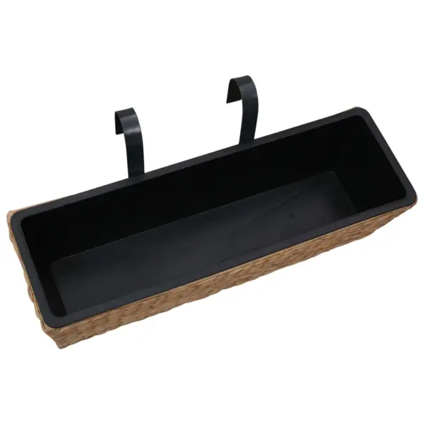 Riputatavad vesihüatsindist taimekastid plastist sisepotiga, 2 tk, 60 x 20 x 18 cm – 4