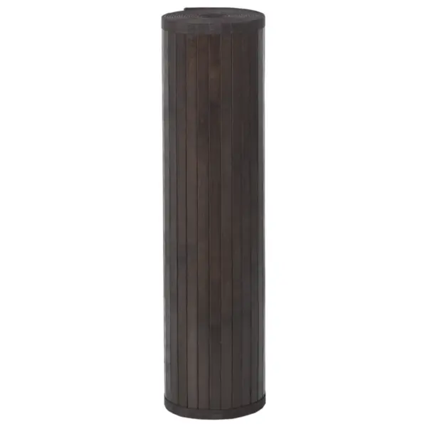 Ristkülikukujuline bambusvaip, tumepruun, libisemiskindla tagusega, 80 x 300 cm – 3